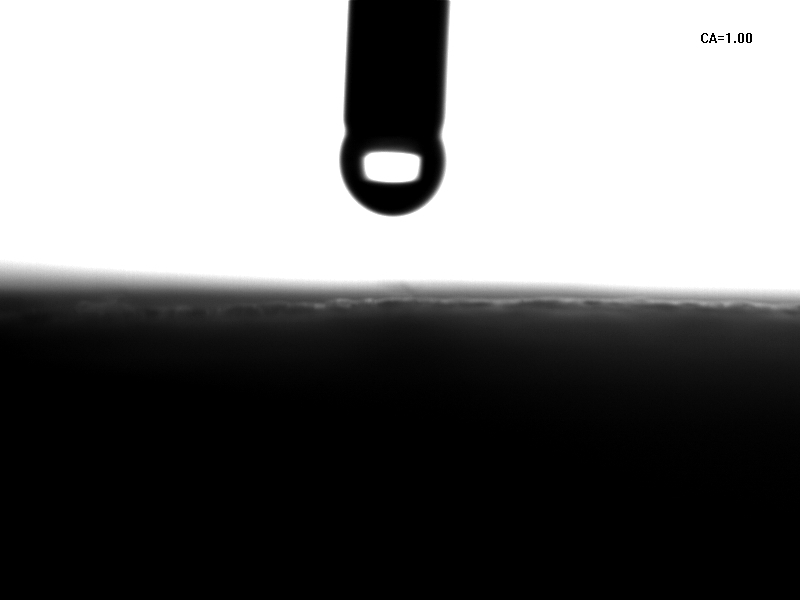 PET无尘布等离子聚合处理前水滴角度数为1°-午夜精品久久久