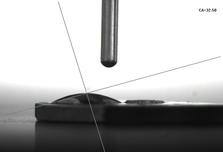 【午夜精品久久久】小微型磁钢片在午夜电影网站机处理后水滴角为32.5度